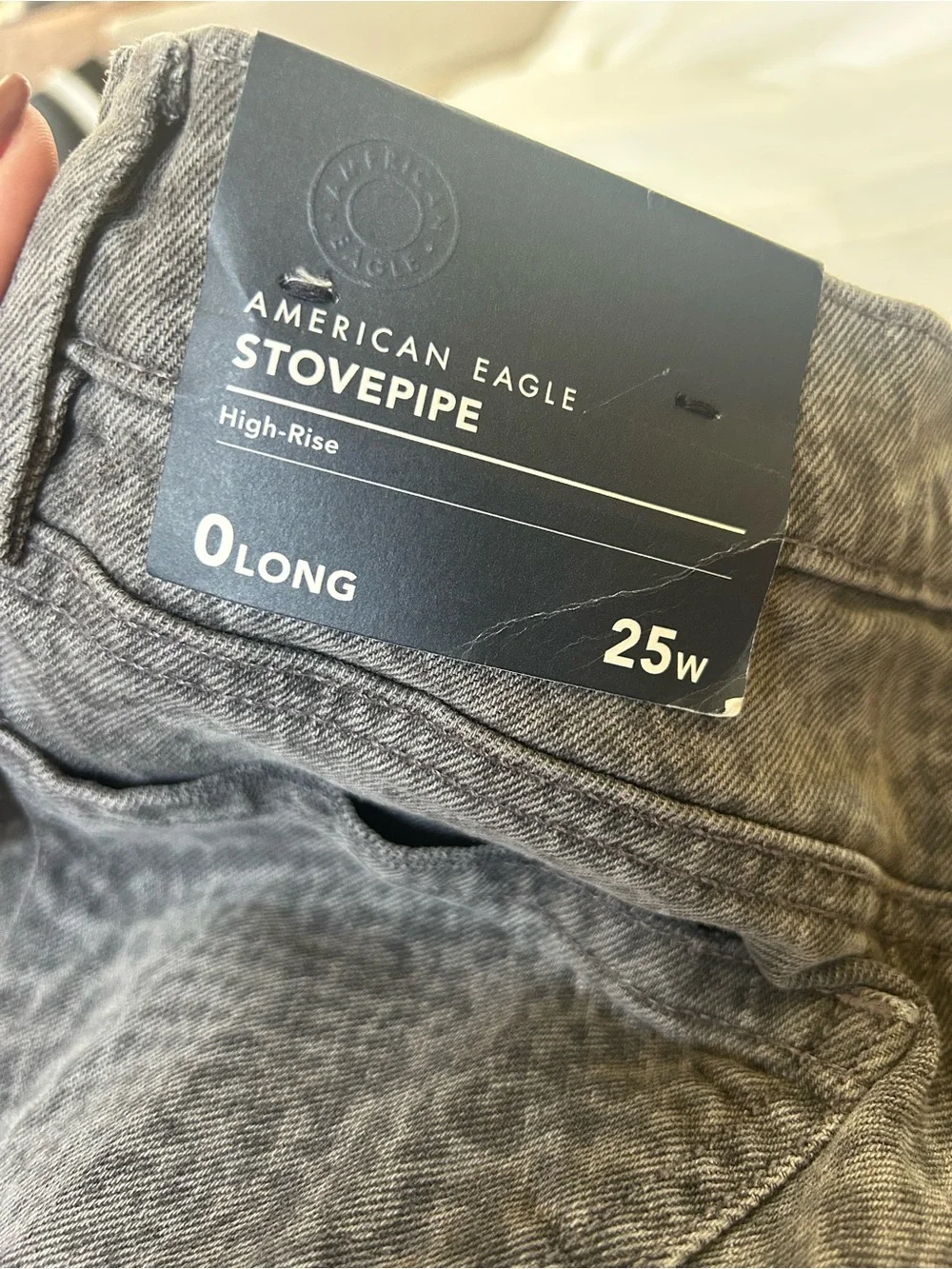 NWT AE Stretch Snake Print High-Waisted Stovepipe Jean (flawed)